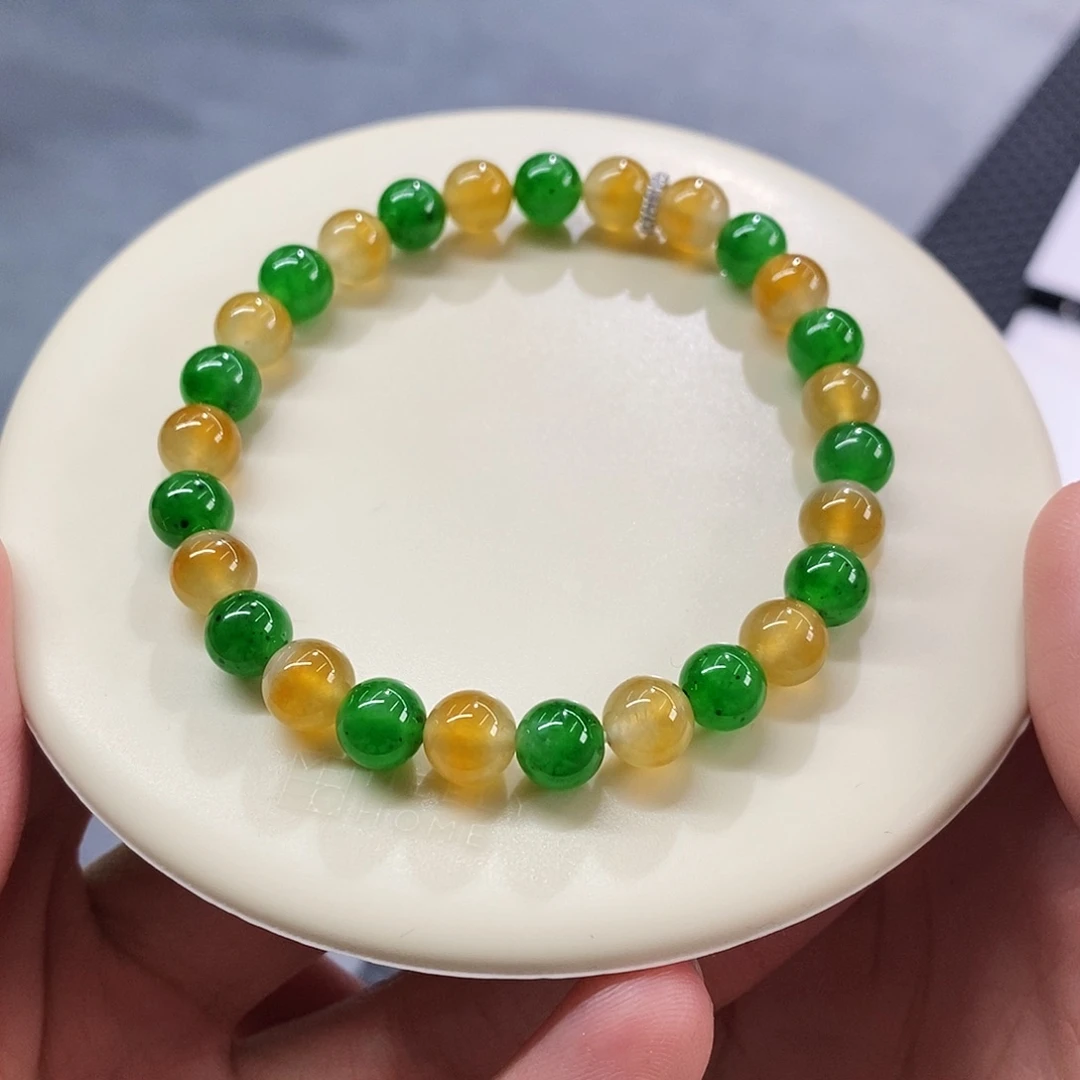 散珠翡翠鸳鸯手串