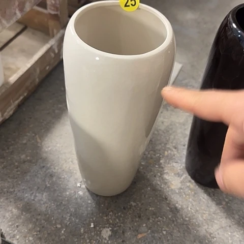 瓶微瑕25厘米陶瓷灰白一个