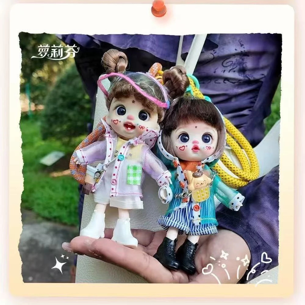 萝莉芬潮玩手机挂件搪胶娃娃可爱女孩书包饰品钥匙扣挂饰玩偶手办