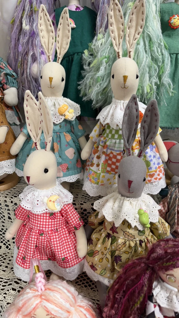 拍前请咨询，手作diy布艺小兔子（没帽子款）总身高约30厘米