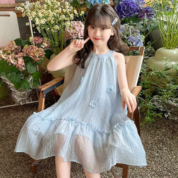 女童夏装连衣裙甜美女孩夏日公主裙女宝公主裙连衣裙-SQ1173