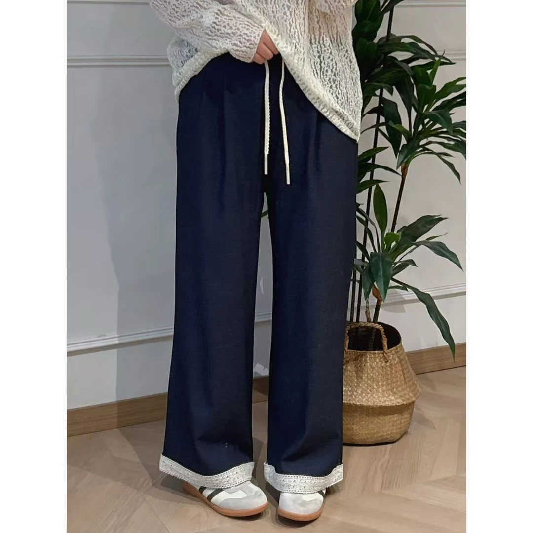 【咔咔】拾光-高腰直筒裤休闲裤显瘦宽松百搭复古长裤K0371