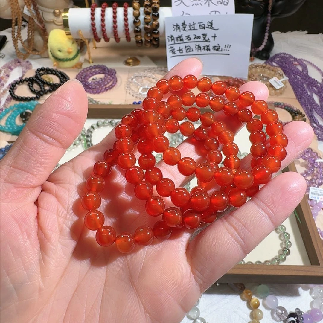 水晶手链未镶嵌红玛瑙
