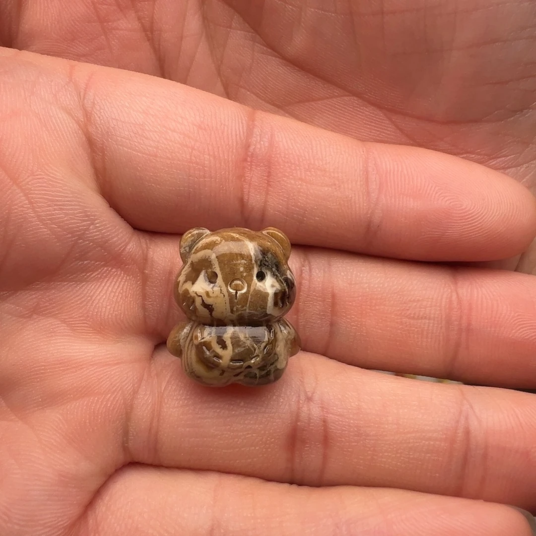 琥珀（根珀）未镶嵌颈饰小熊（打孔不退换）