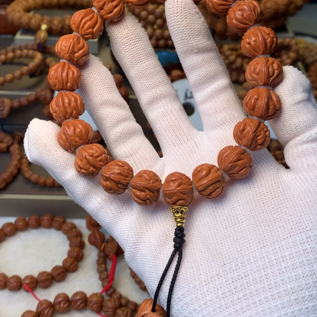 桃核手串秦岭龙纹