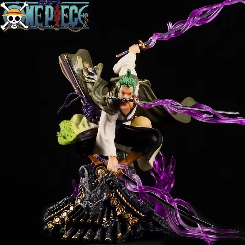 海贼王GK屋顶索隆龙卷风三刀流手办雕像模型桌面摆件动漫20厘米