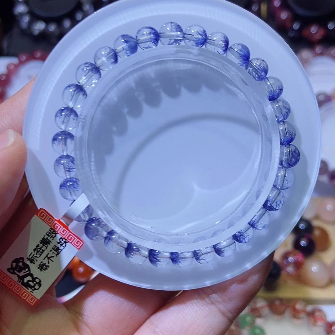 未镶嵌手链水晶蓝线6