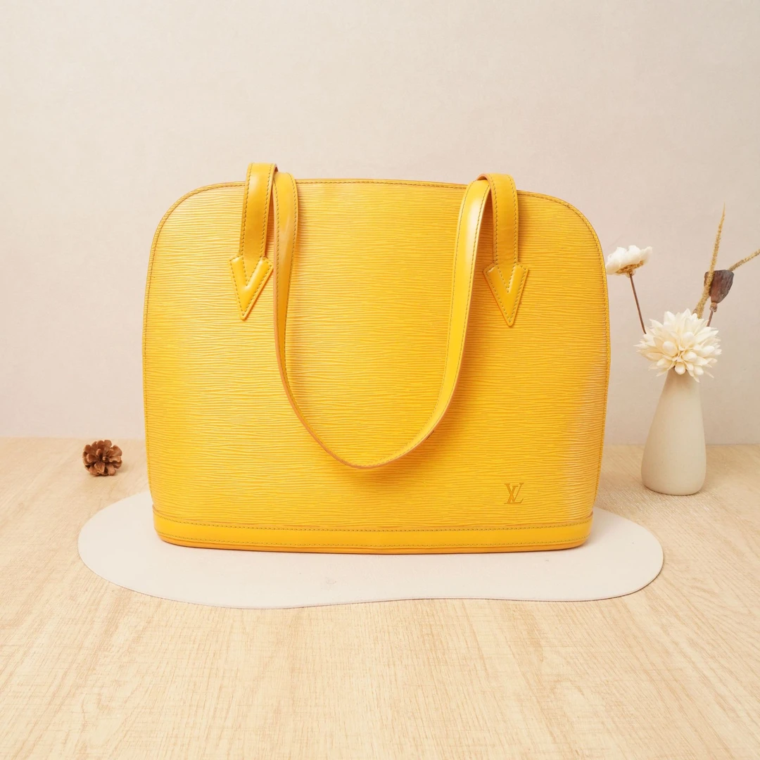 95新 LouisVuitton/路易威登 路易威登贝壳托特水波纹黄/DS024868