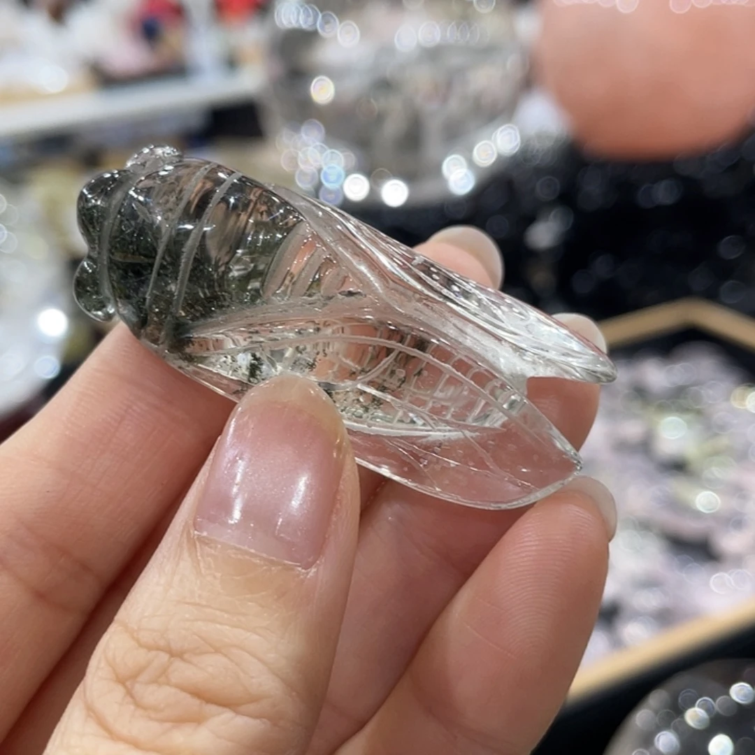 珠宝半成品水晶未镶嵌绿幽灵