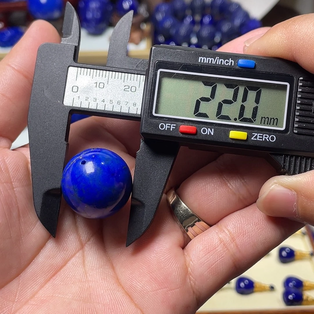 如***生青金石未镶嵌22mm单珠