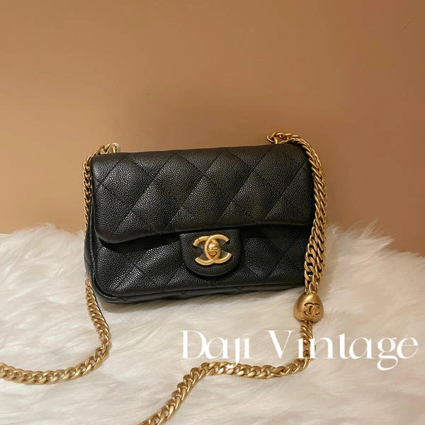 大吉中古/Chanel香奈儿爱心金球方胖子斜挎包