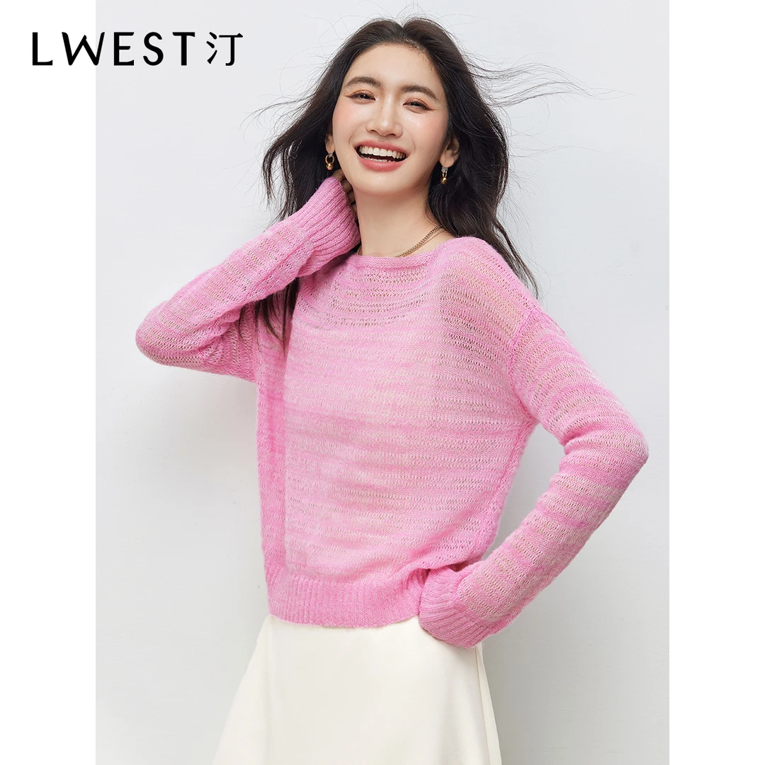 【主播专属】朗文斯汀慵懒风一字领针织衫DTYZ5101A03168