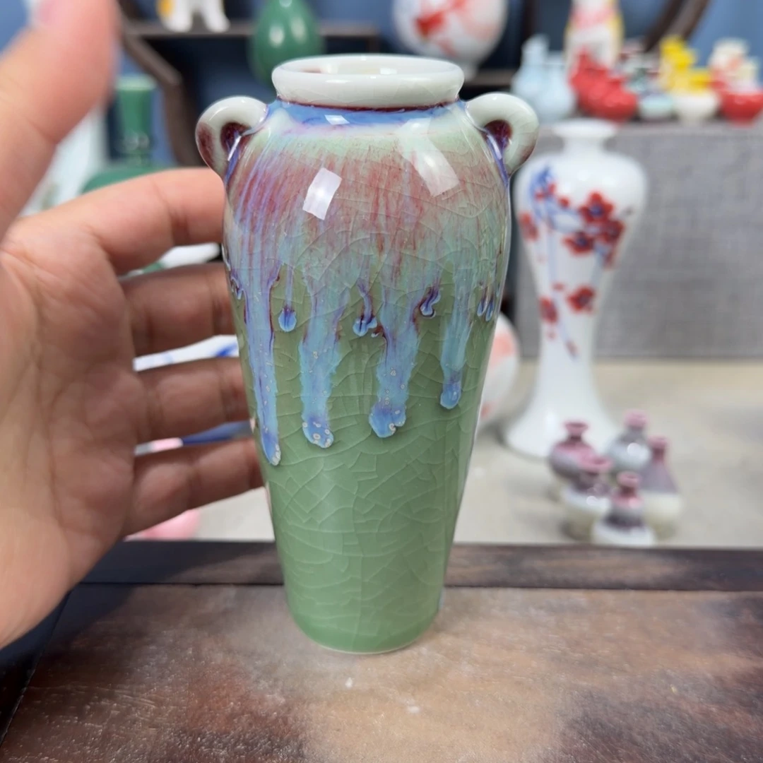 陶瓷手工小花器摆件