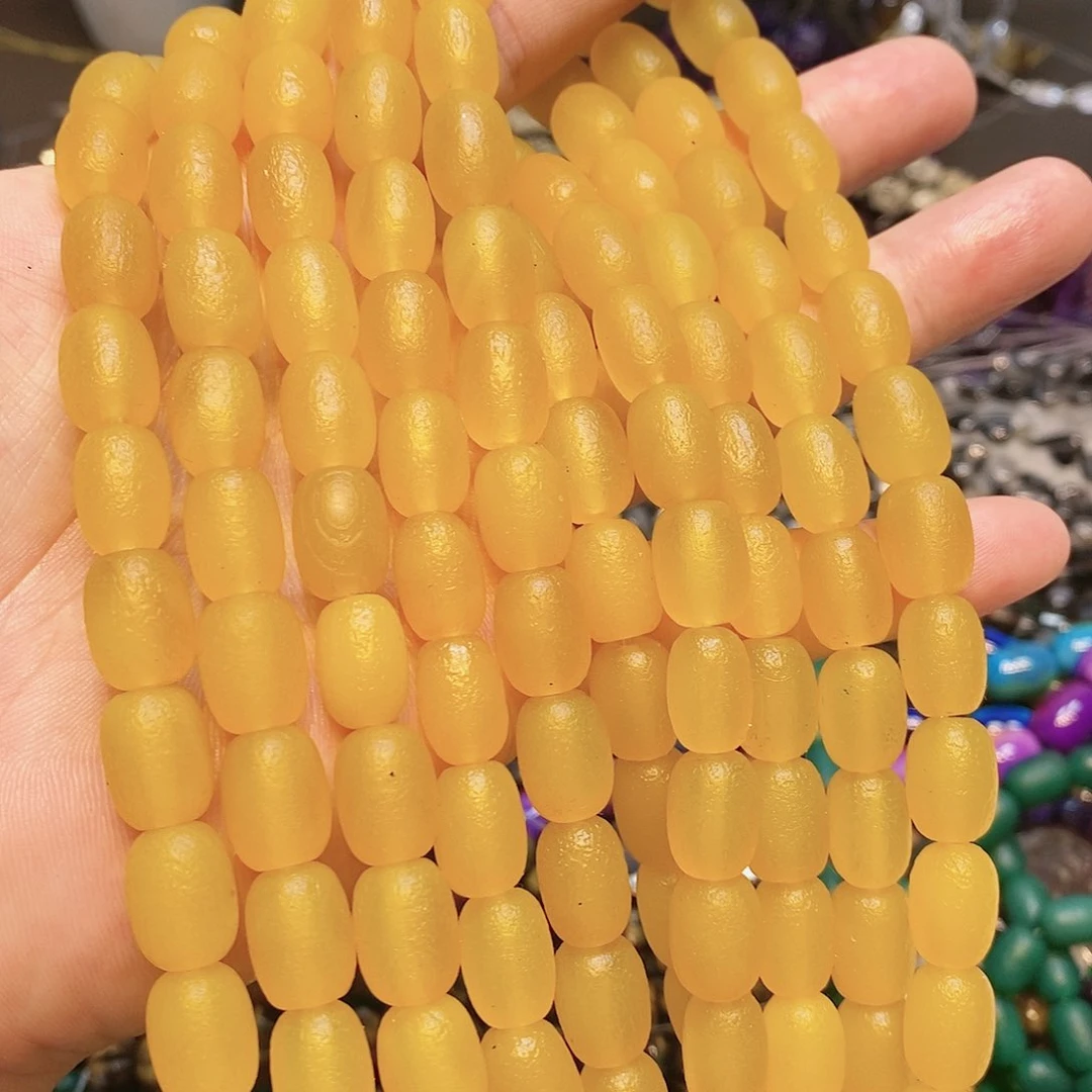 玛瑙/玉髓散珠橘皮玛瑙一条10x14 m m