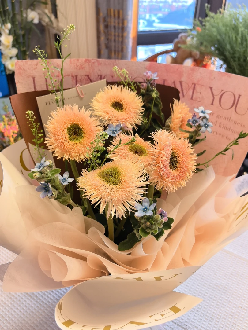 几序诗词6支弗朗花束混搭蓝心