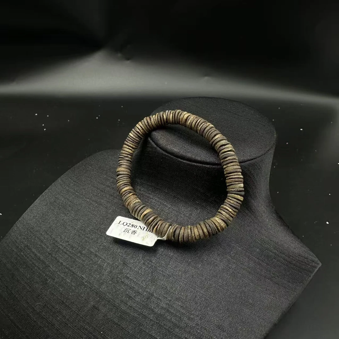 西马沉香片片沉香手串DBZ057 7.7克（8.0mm）