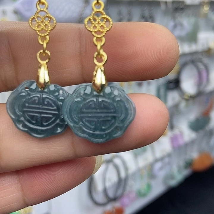 翡翠未镶嵌耳饰翡翠耳饰