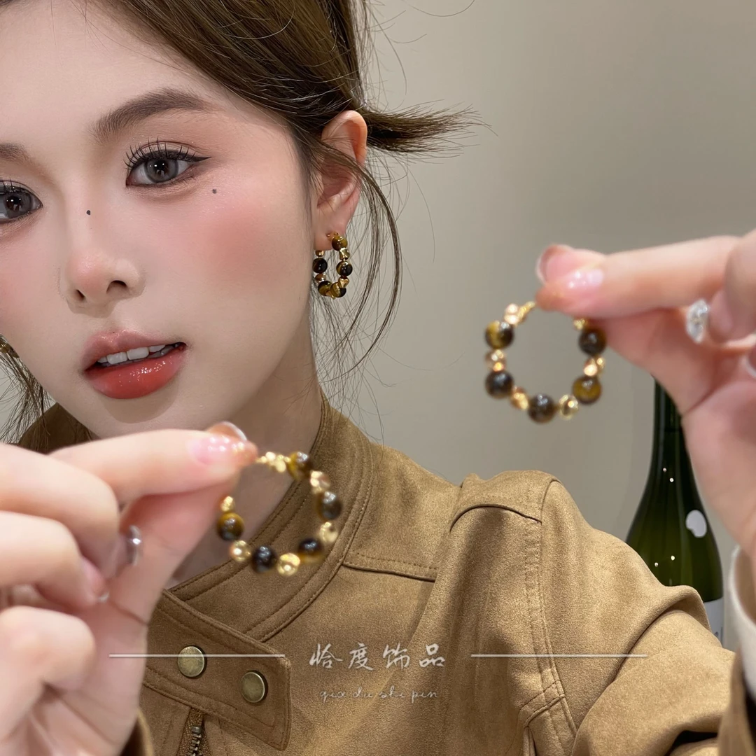 【恰度】秋日流光风美拉德珠珠耳扣