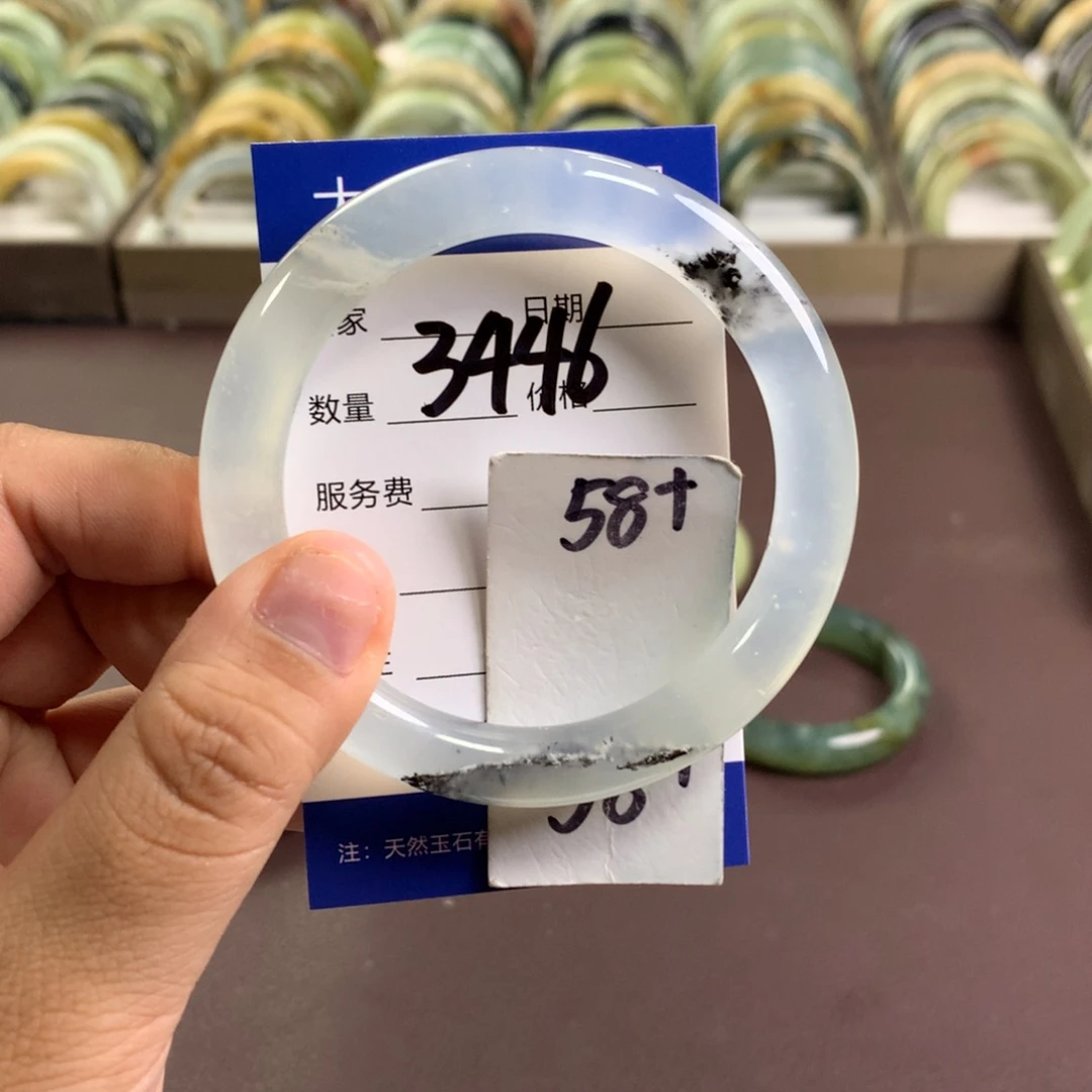 蛇纹石玉未镶嵌手镯3446