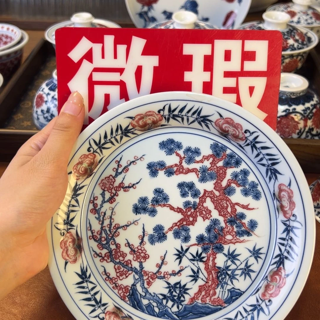 盖碗微瑕景德镇茶器百宝箱陶瓷