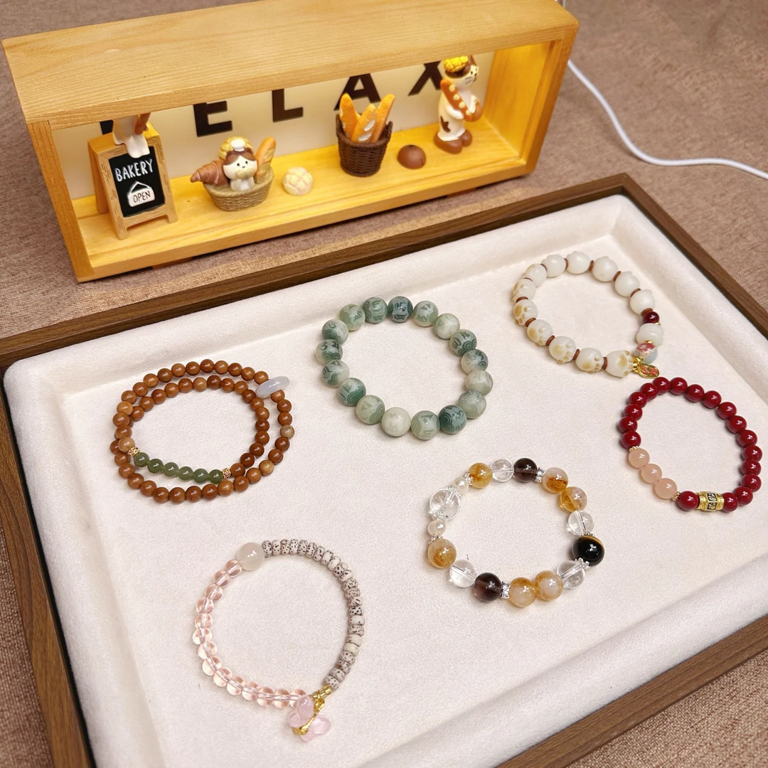 非金属木质手链 紫袋复制专用  拍一拆六 天然多样性材质单圈双圈