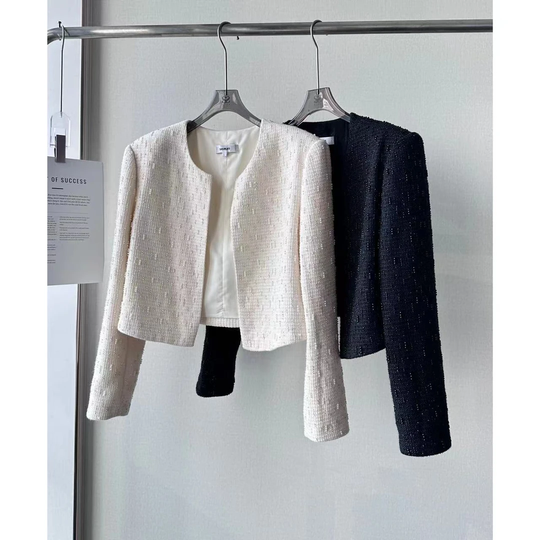 MEIPEI [流星物语]钉珠小香风西装短外套24011123