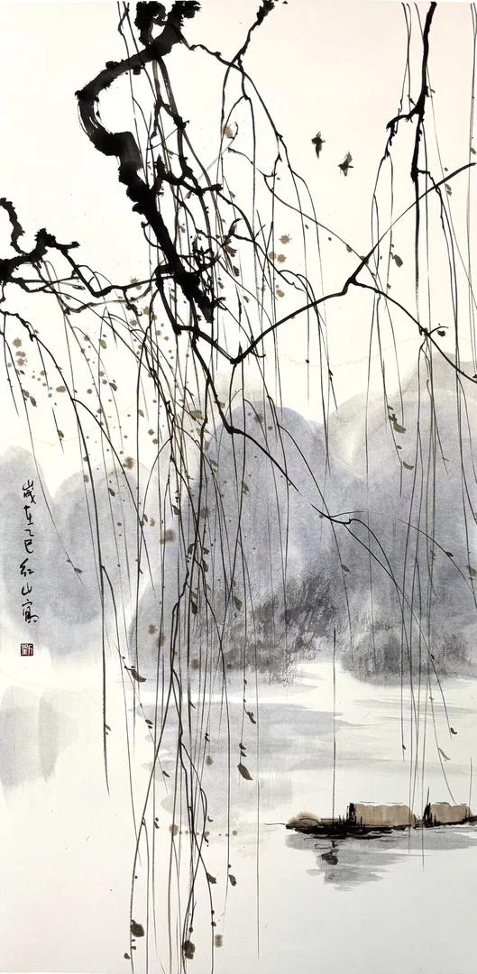 《江上泛舟行》高清数字版画（老师亲签限量款）