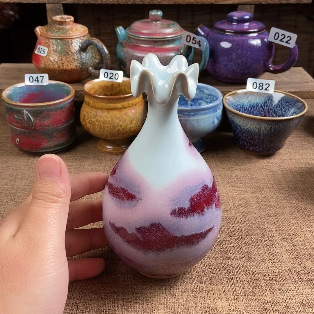 瓷片钧瓷茶壶茶具
