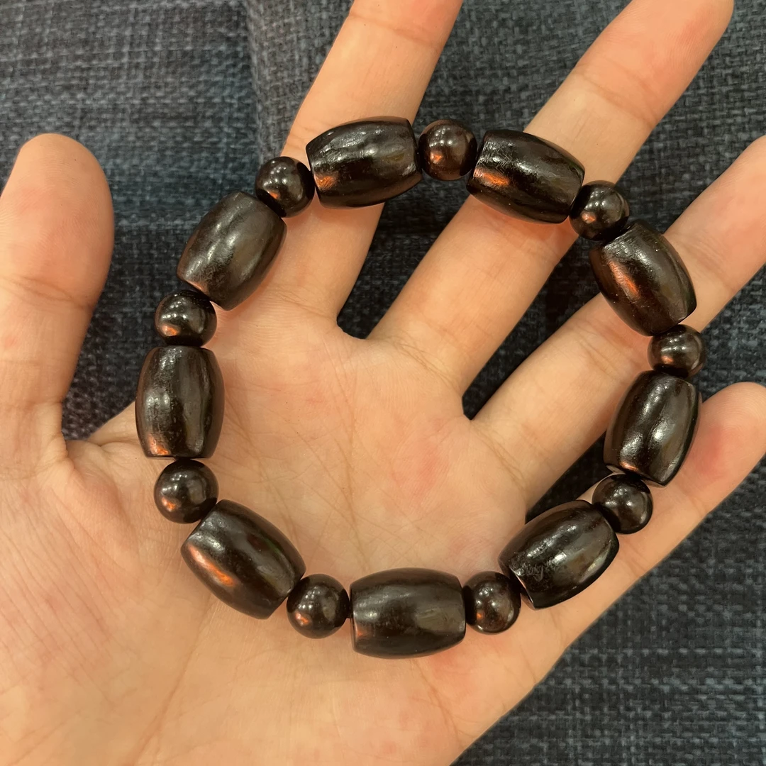 黑檀桶珠卡12男女款单圈风车木无礼盒 2437