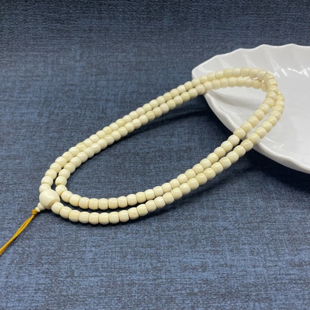 天然猛犸牙芯果冻料福利6*5mm长串微微瑕
