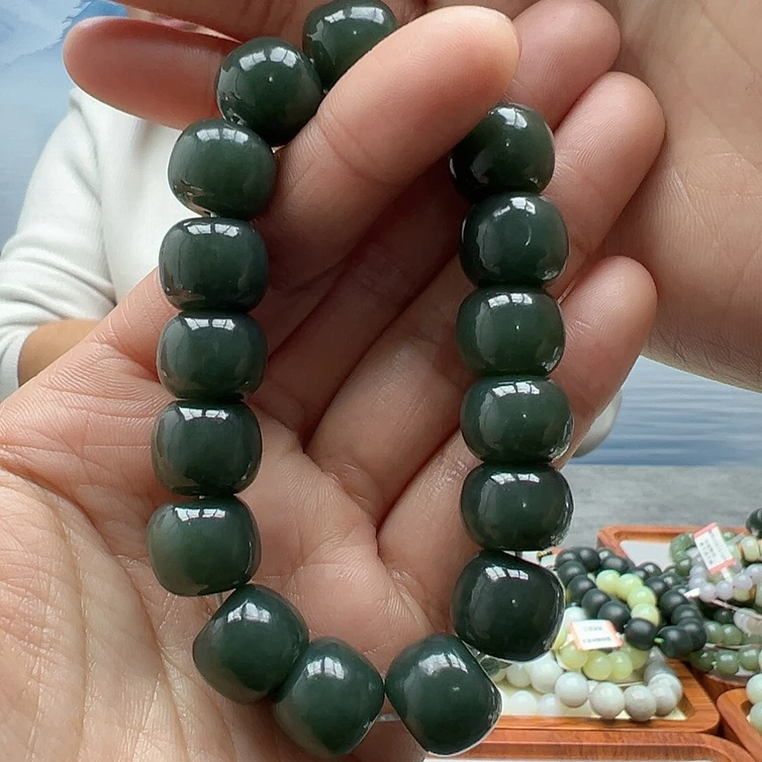 和田玉手串未镶嵌14且末