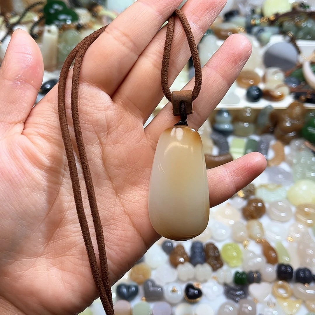 龙***和田玉未镶嵌吊坠(赠链)