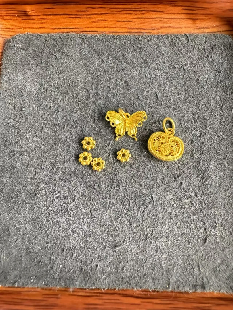 足金999 古法工艺有钱花蝴蝶提溜