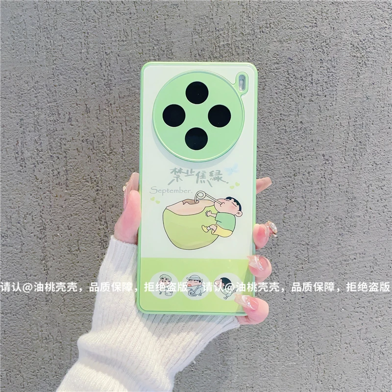 （vivoX100系列）金属漆玻璃壳适用vivoX100/vivoX100Pro手机壳防摔