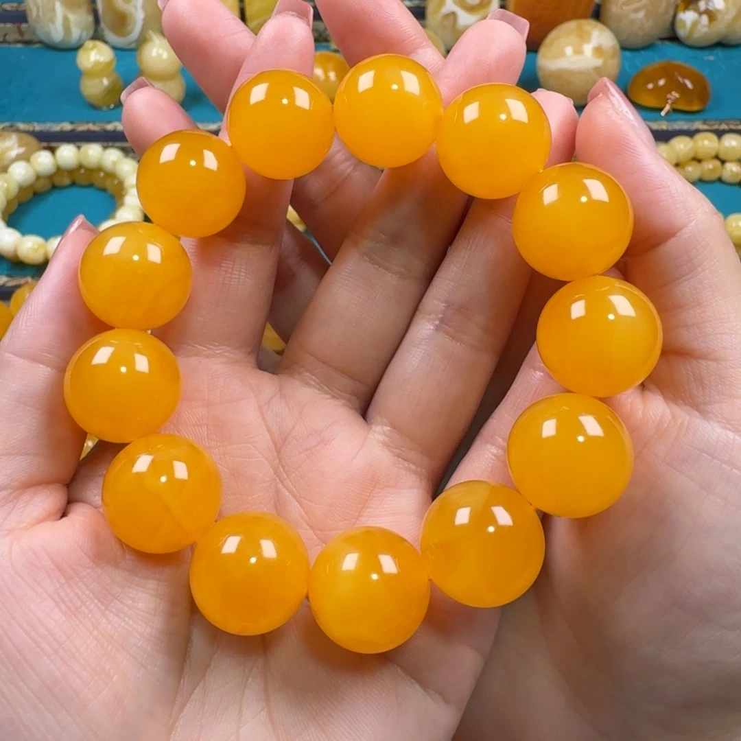 琥珀未镶嵌手链同料