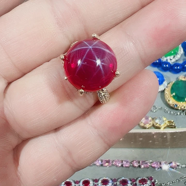 非金属红色蓝色满镶嵌