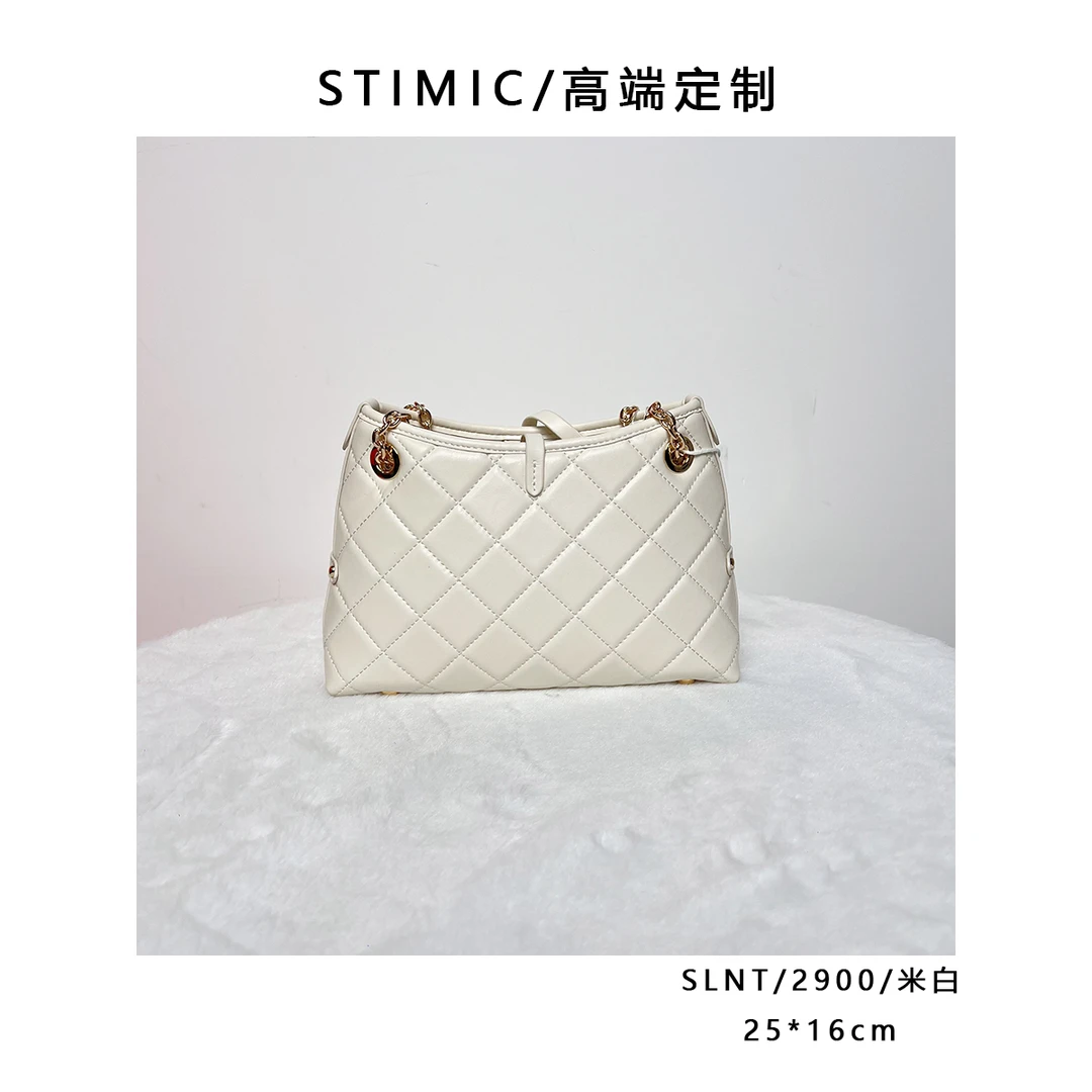 SLNT/2900/米白paiyuge订制轻奢女士手提单肩斜挎包QC2900