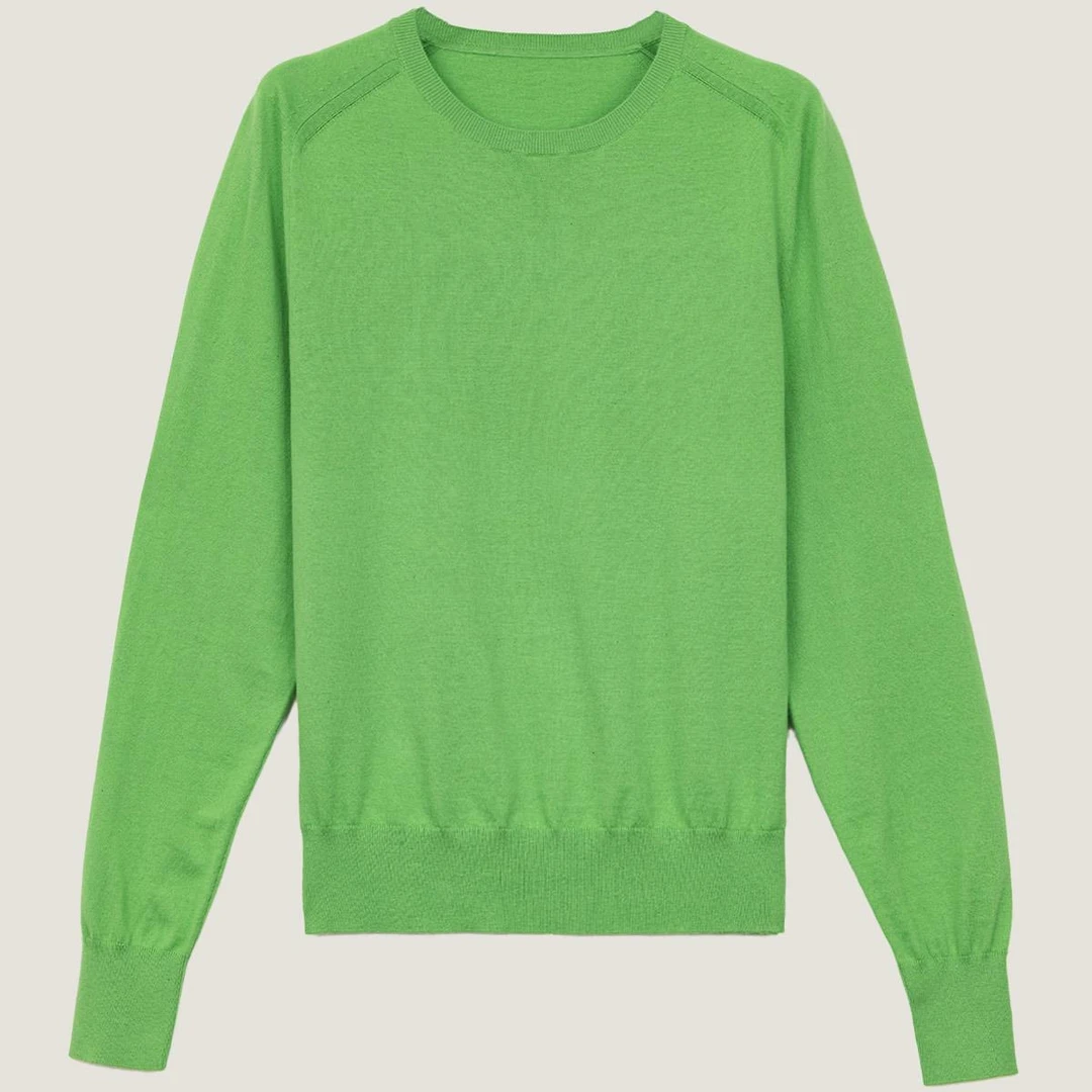 【门店款】90棉+10山羊绒经典马鞍肩春季针织衫MM24233