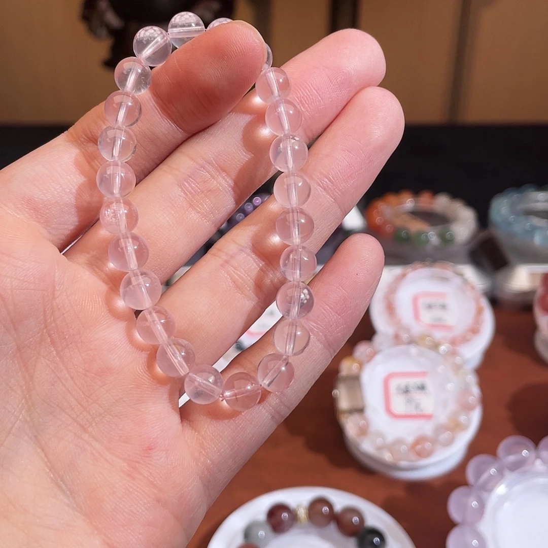 水晶未镶嵌手链莫粉
