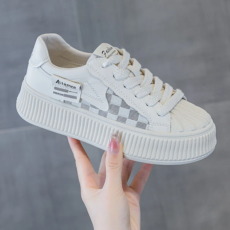 小白鞋女夏季网面透气休闲板鞋厚底ins潮流网红运动鞋子SRA-6