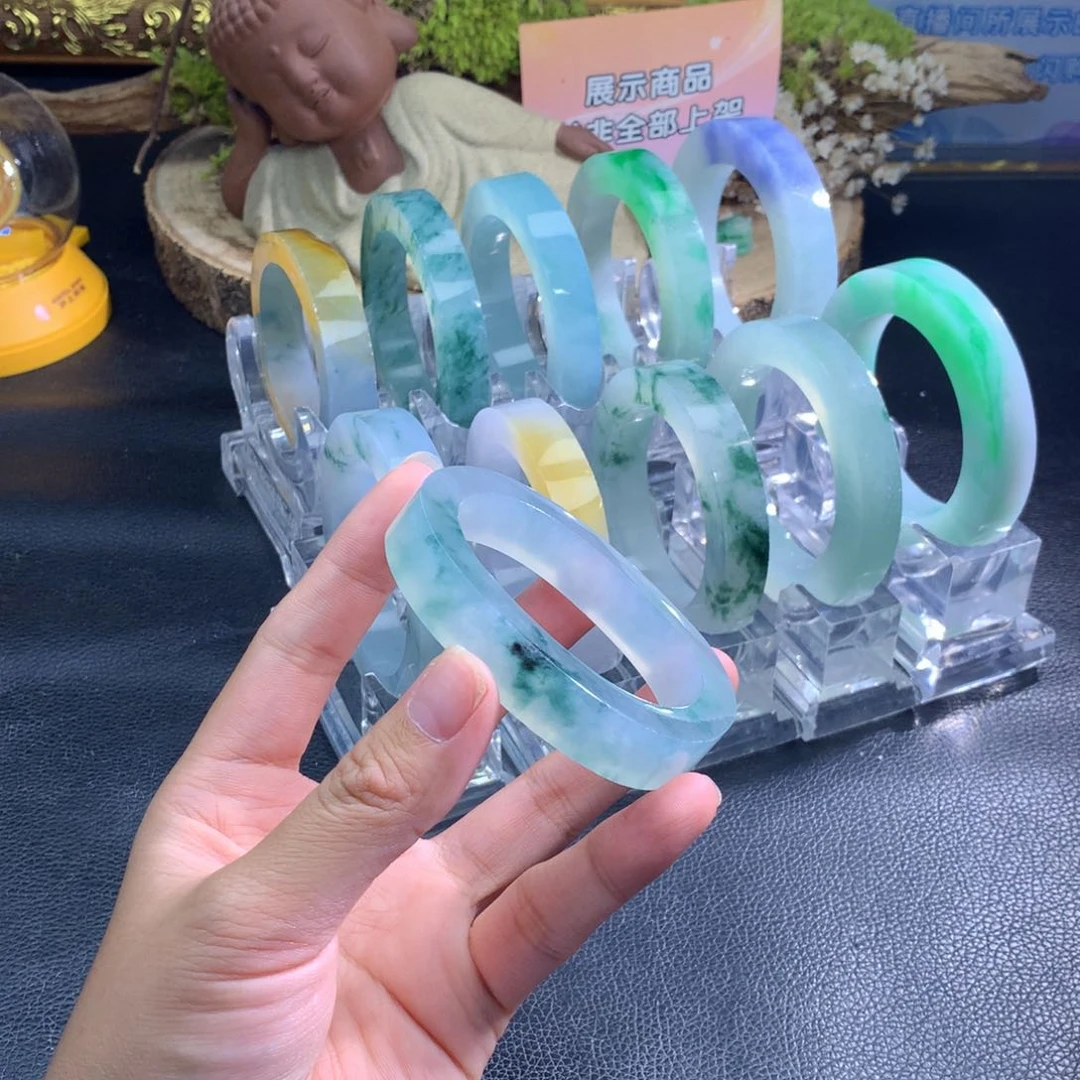 未镶嵌翡翠手镯定制翡翠1***豆