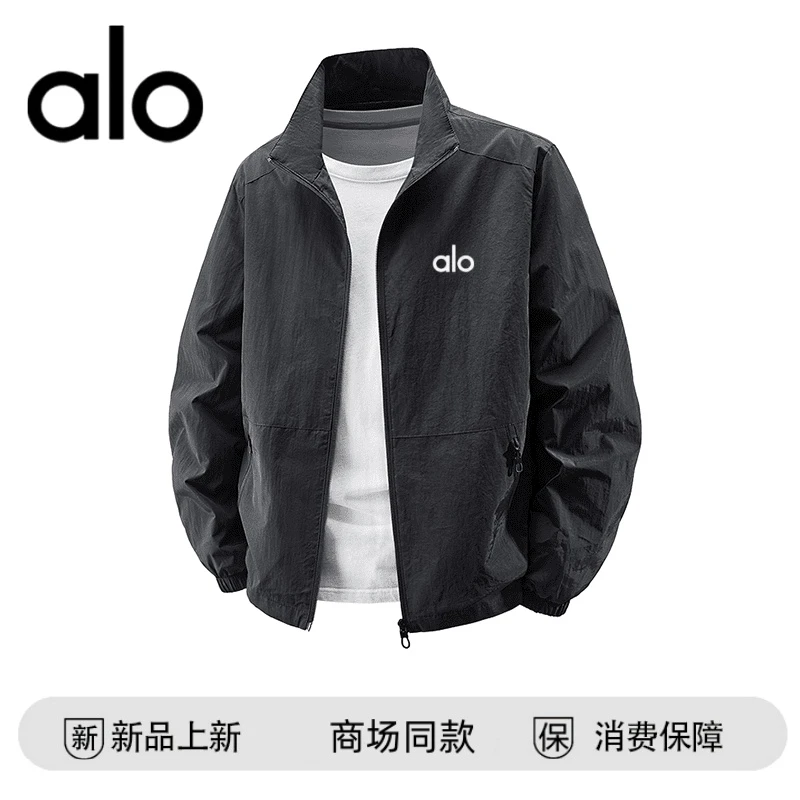 【官方奥特莱斯】品牌折扣 春秋季薄款夹克男立领休闲速干男士外套