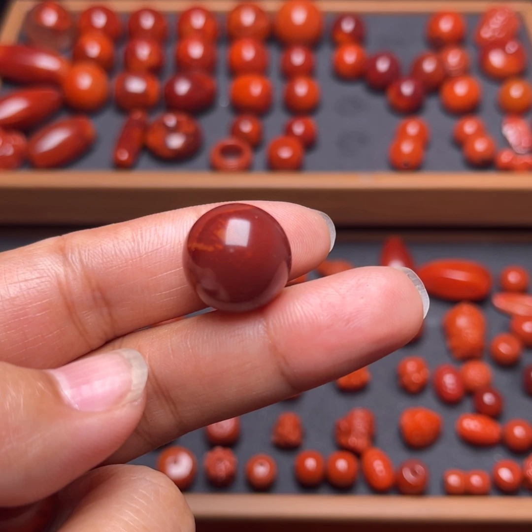 南红玛瑙配饰未镶嵌爱****森圆珠16mm