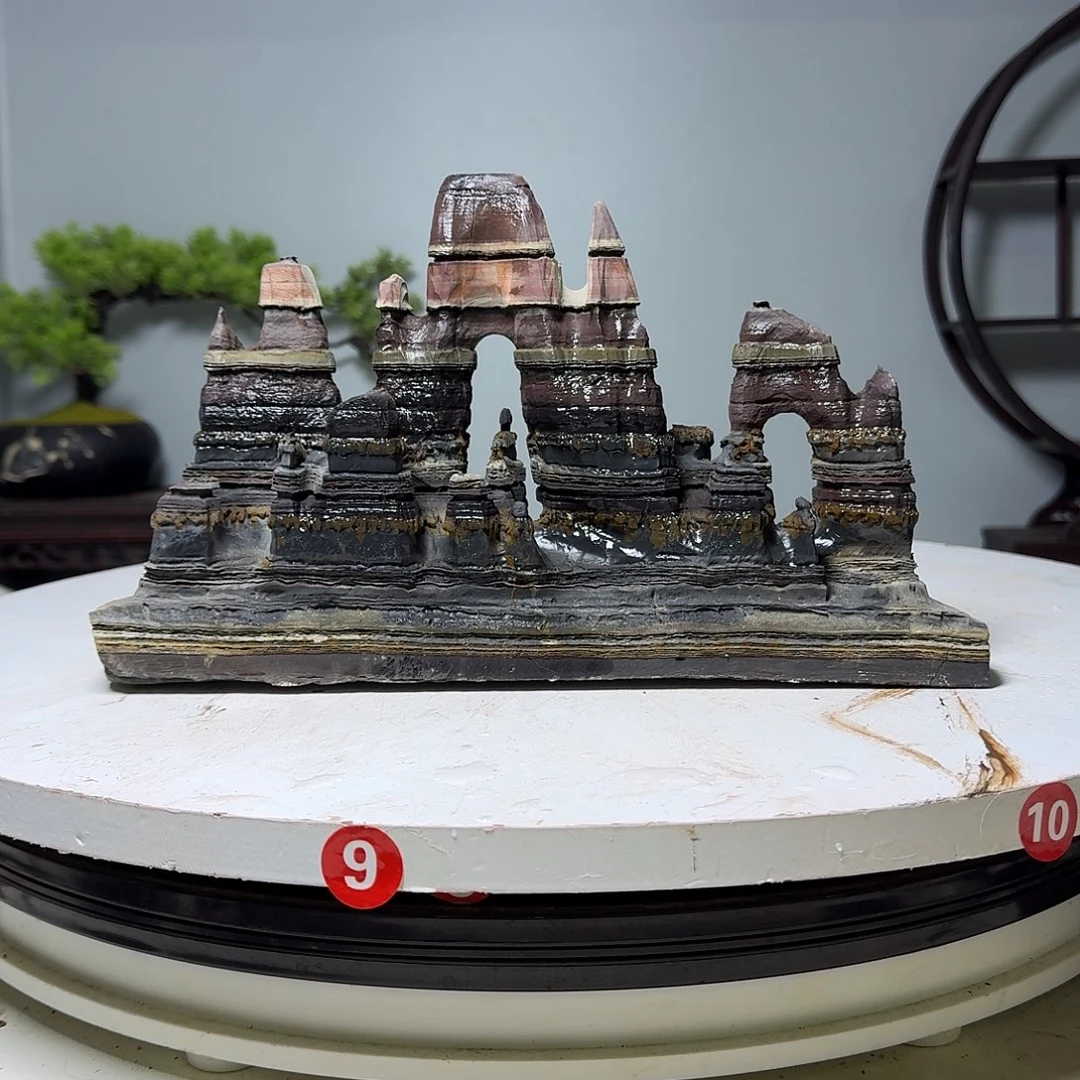 皇***装石材灵璧石精品摆件