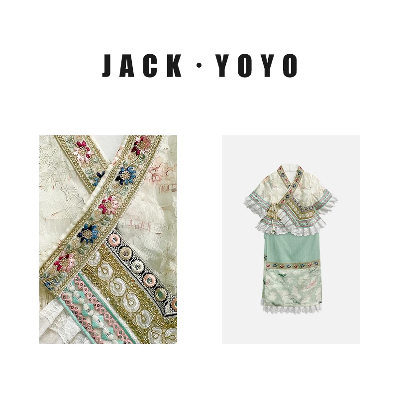 【晓柯】新中式女童民族风2025夏新款中国风复古日常套装汉服24X122