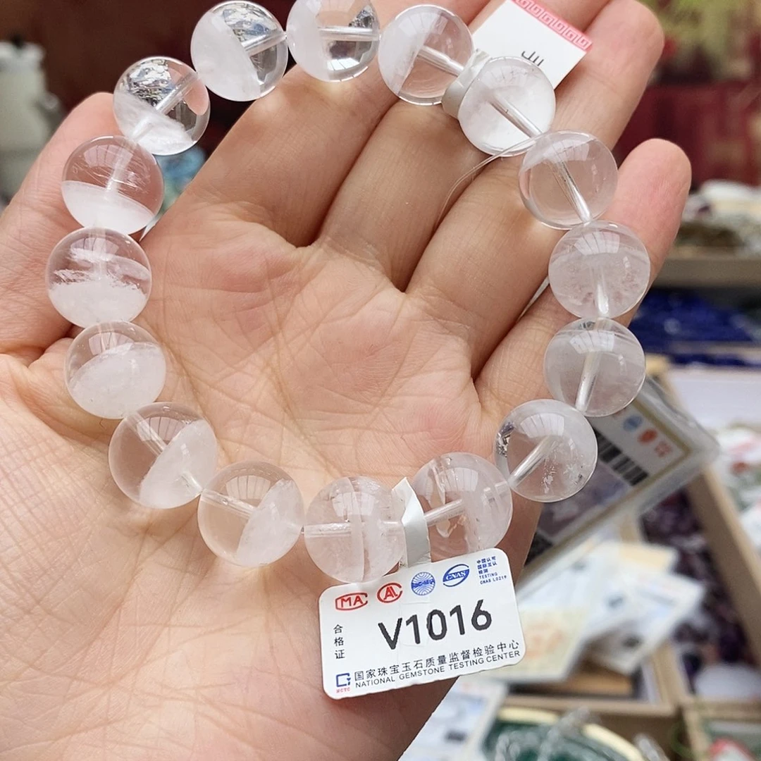 水晶手链未镶嵌V1016 白幽灵 13m+