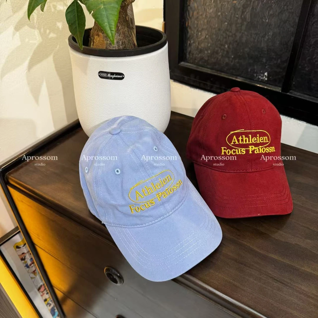 Apr.新款早春韩版软顶字母刺绣棒球帽女潮复古街头防晒鸭舌帽男女