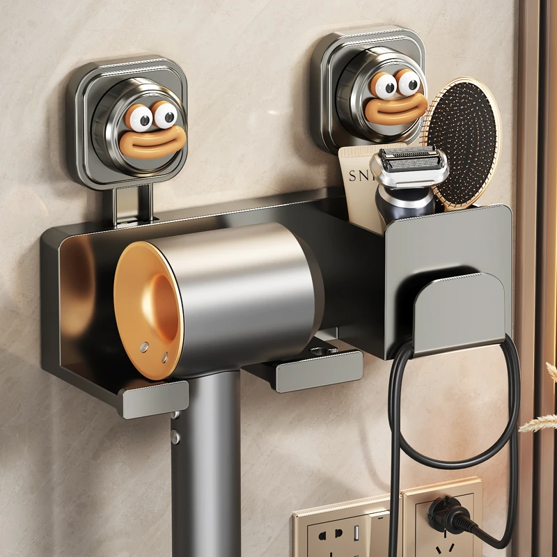 吸盘吹风机置物架壁挂式免打孔电吹风支架浴室吹风筒挂架收纳神器