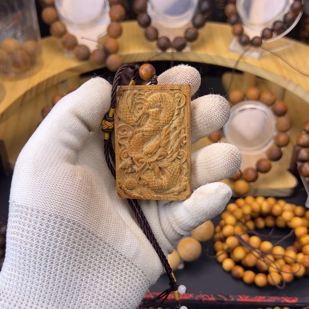 贡木46贡木龙牌双面雕刻