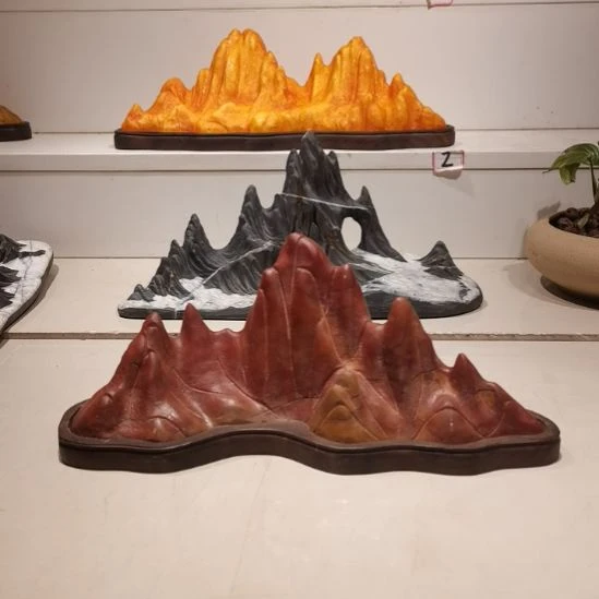 水***哥砖雕灵璧石摆件造景